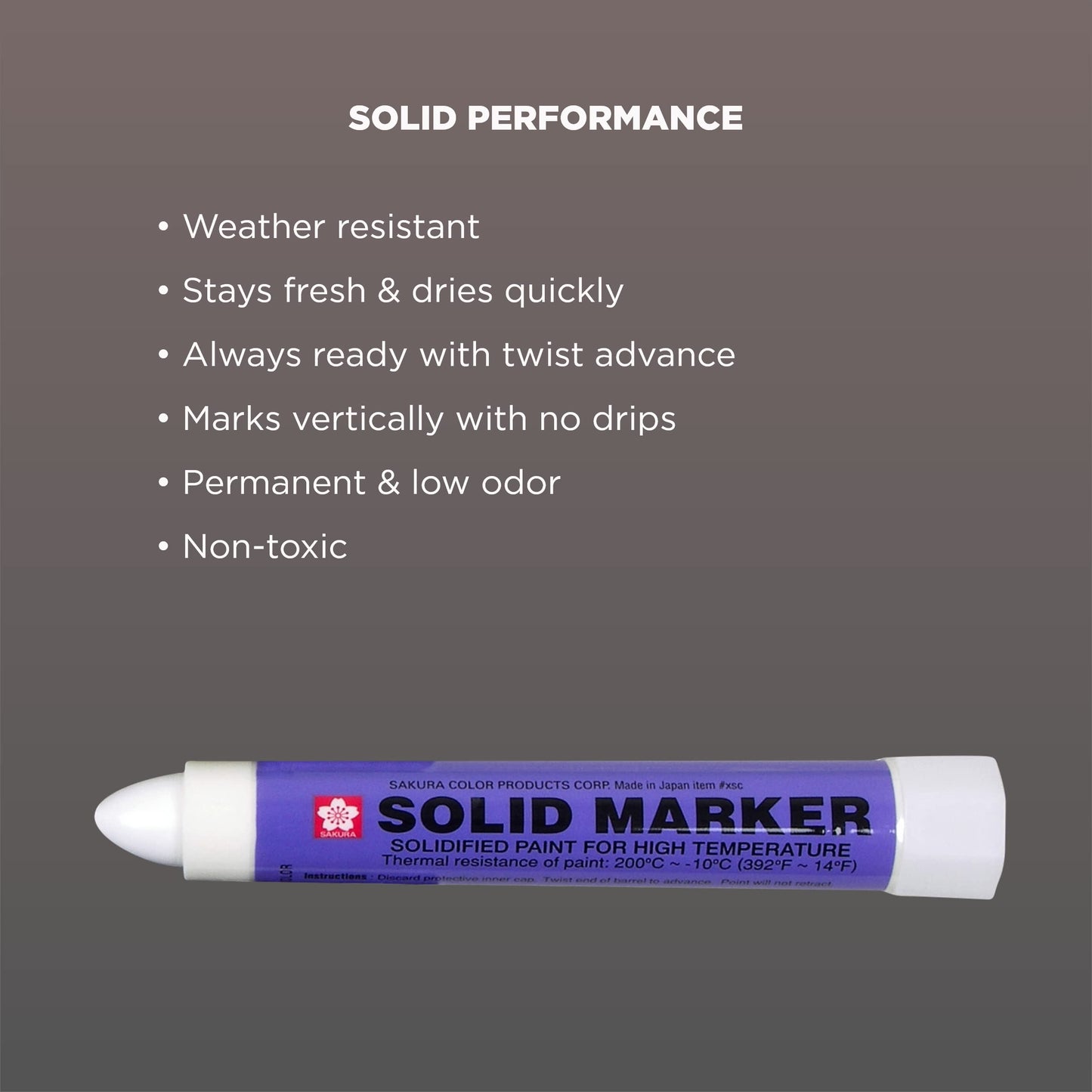 Sakura Solid Paint Markers - Permanent Marker Paint Pens - Window, Wood, & Glass Marker - Black Paint - 1 Pack